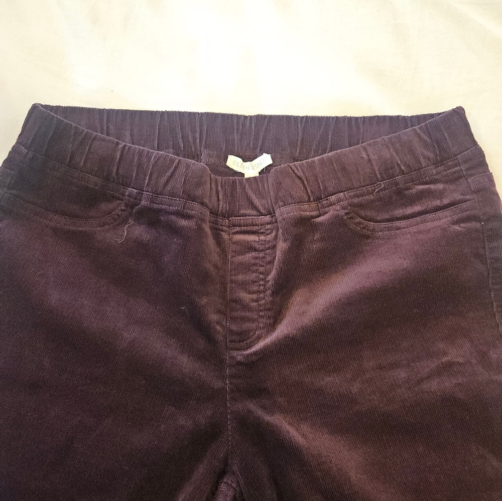 NWT Maroon Eileen Fisher Casis Corduroy Jegging Organic Cotton New in Size S/P - Picture 6 of 8